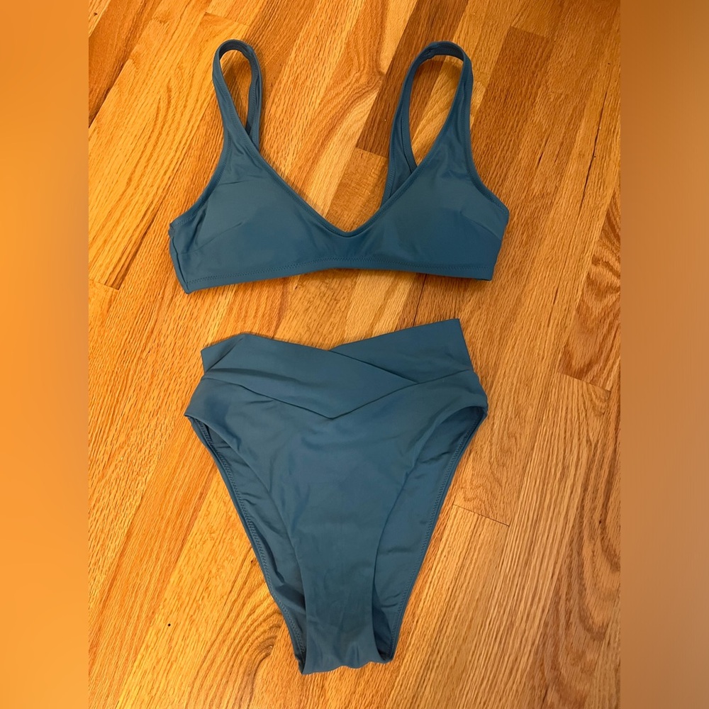 Aerie Slate Blue Bikini Top - LARGE